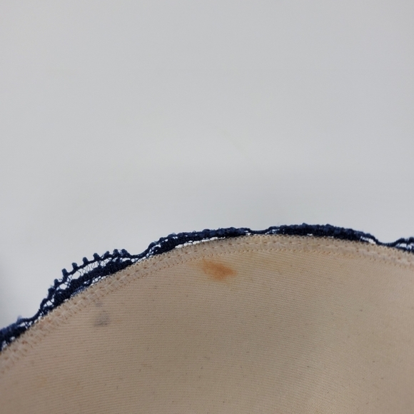 VICTORIA'S SECRET BLUE LACE ANIMAL PRINT BALCONET PUSH UP BRA WOMEN 36B - Picture 11 of 15